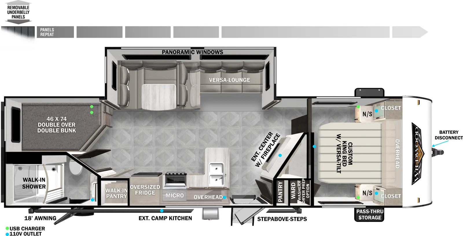 Wildwood 26DBUD Floorplan